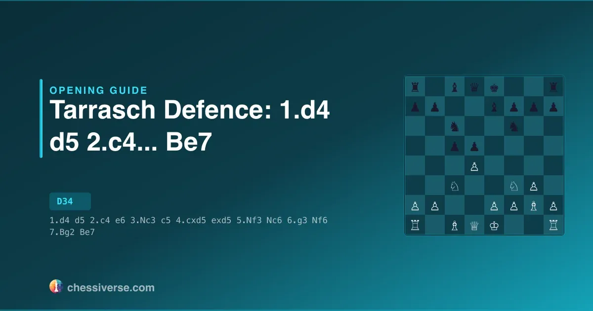 Tarrasch Defence: 1.d4 d5 2.c4...... Be7: A Complete Guide