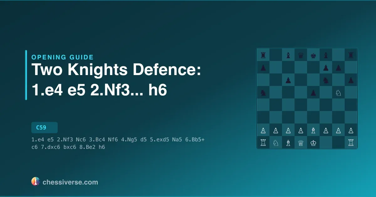 Two Knights Defence: 1.e4 e5 2.Nf3...... h6: A Complete Guide