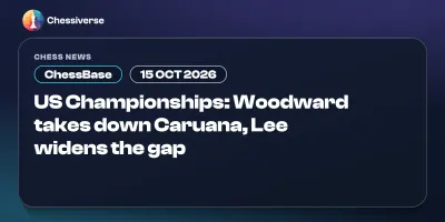 Woodward beats Caruana at US Championship to share the lead with So