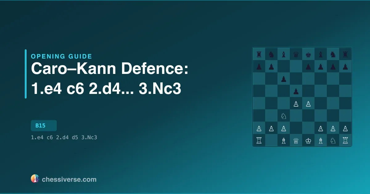 Caro–Kann Defence: 1.e4 c6 2.d4... 3.Nc3: A Complete Guide