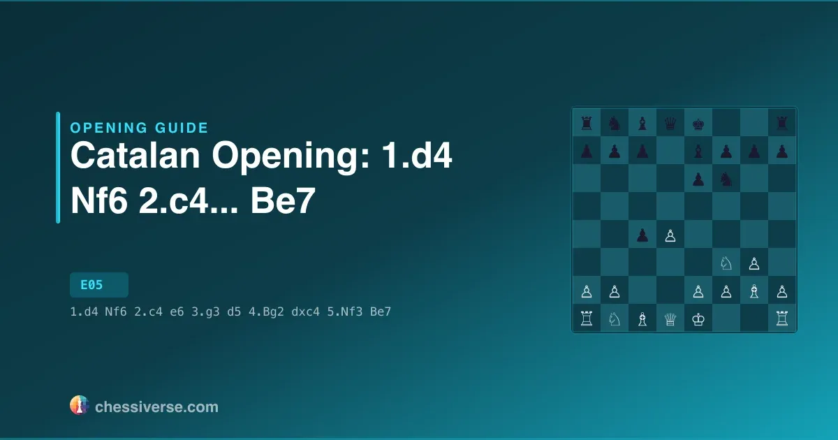 Catalan Opening: 1.d4 Nf6 2.c4... Be7: A Complete Guide