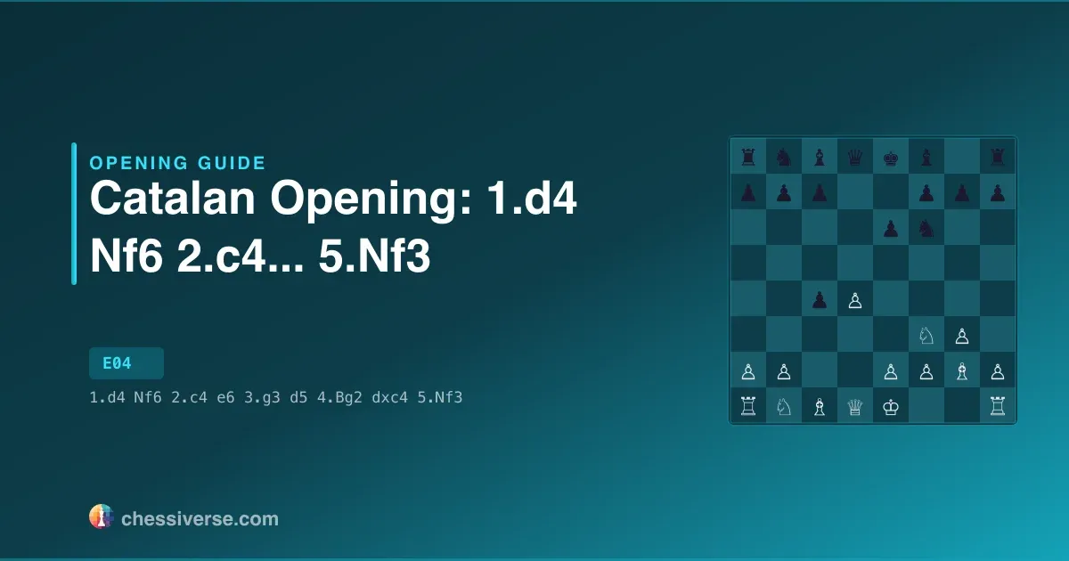 Catalan Opening: 1.d4 Nf6 2.c4... 5.Nf3: A Complete Guide
