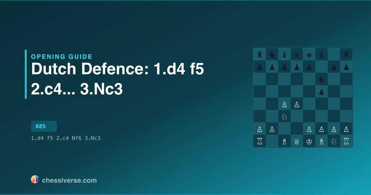 Dutch Defence: 1.d4 f5 2.c4... 3.Nc3: A Complete Guide