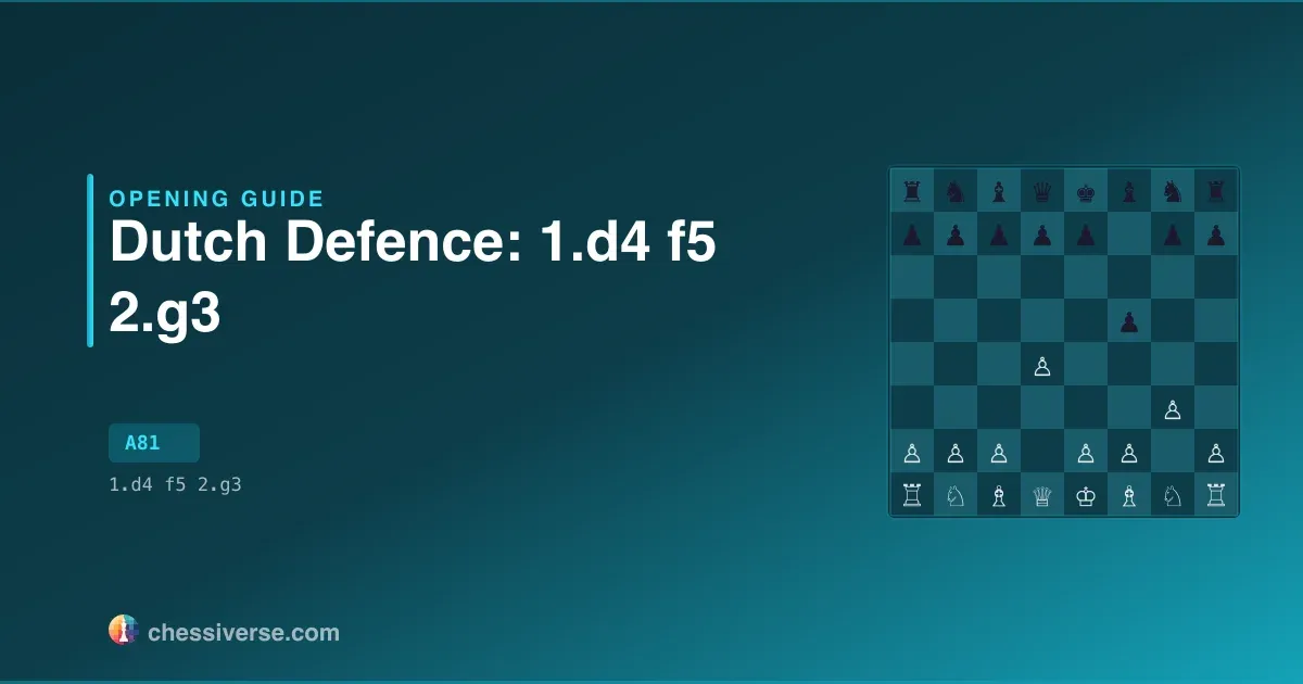 Dutch Defence: 1.d4 f5 2.g3: A Complete Guide