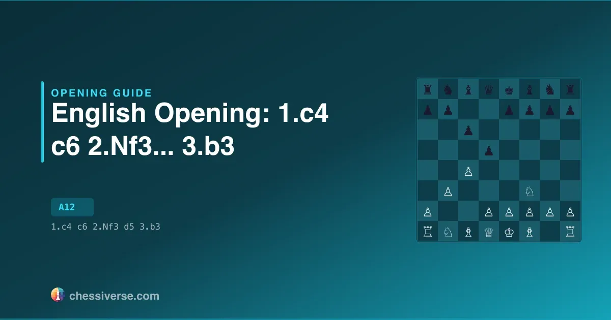 English Opening: 1.c4 c6 2.Nf3... 3.b3: A Complete Guide