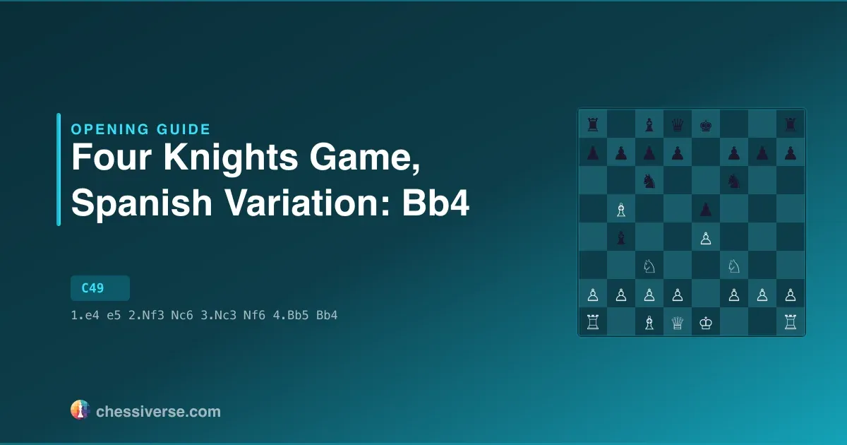 Four Knights Game, Spanish Variation: Bb4: A Complete Guide