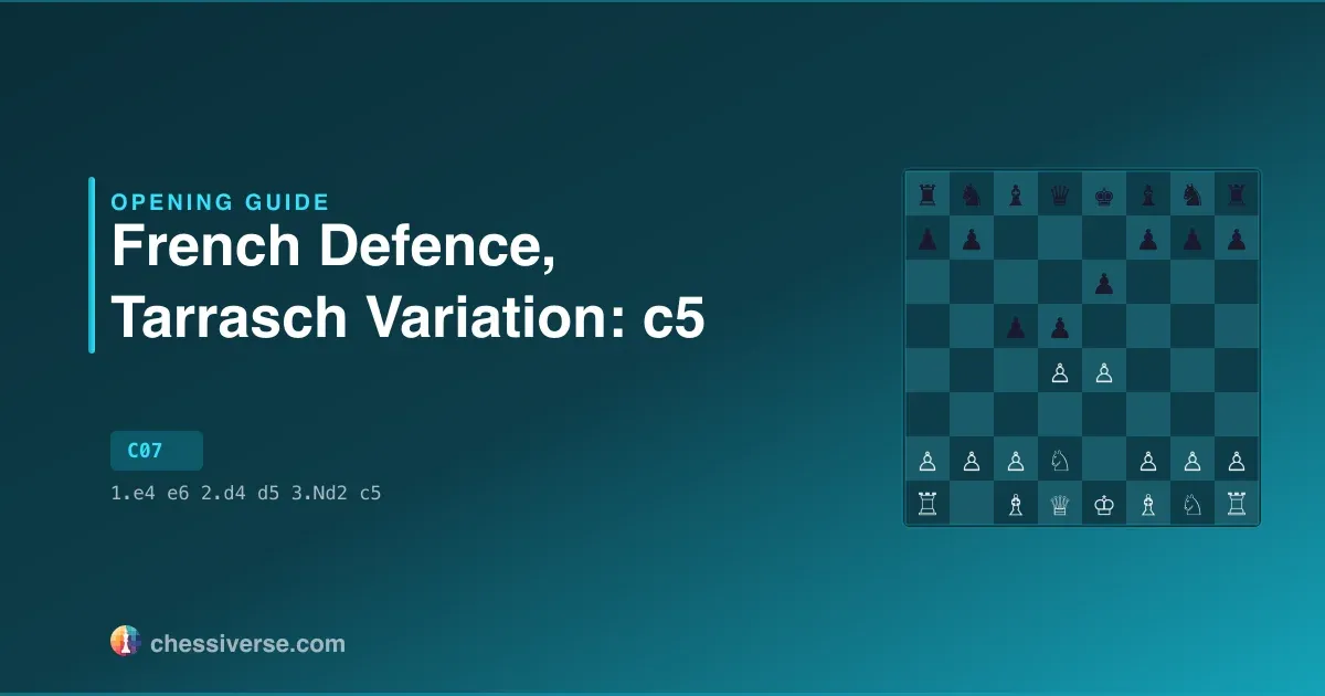 French Defence, Tarrasch Variation: c5: A Complete Guide