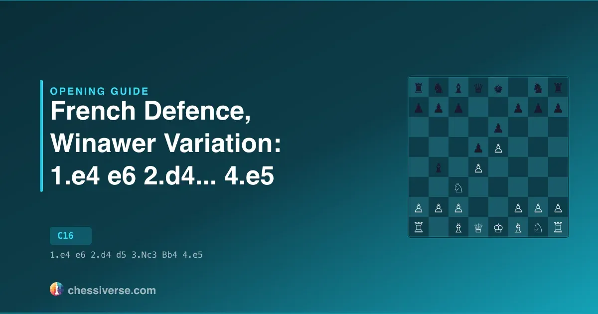 French Defence, Winawer Variation: 1.e4 e6 2.d4... 4.e5: A Complete Guide