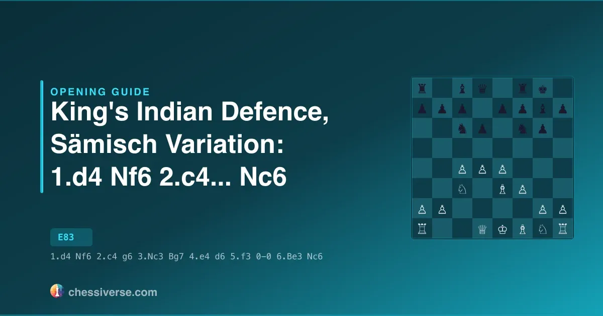 King's Indian Defence, Sämisch Variation: 1.d4 Nf6 2.c4... Nc6: A Complete Guide