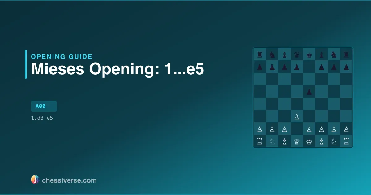 Mieses Opening: 1...e5: A Complete Guide