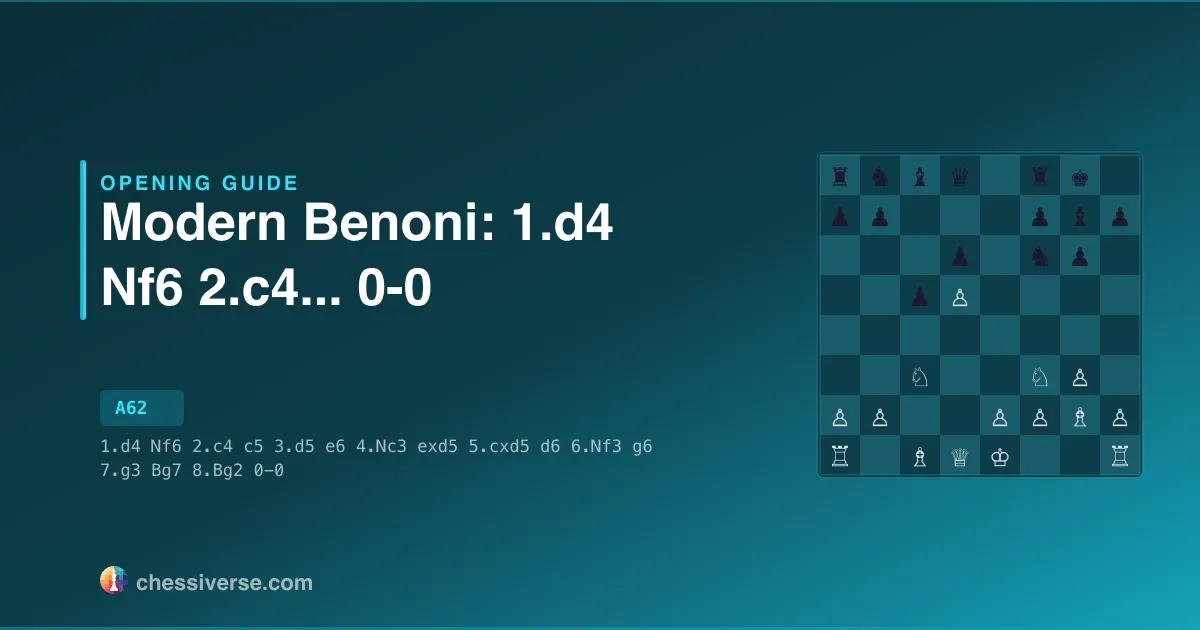 Modern Benoni: 1.d4 Nf6 2.c4... 0-0: A Complete Guide