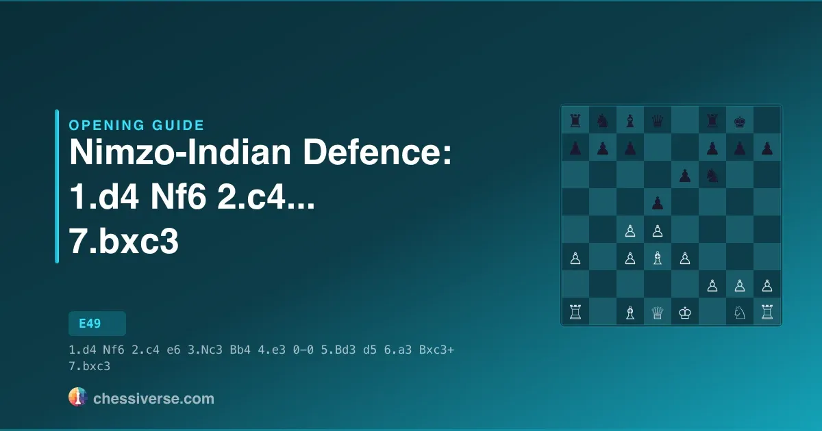 Nimzo-Indian Defence: 1.d4 Nf6 2.c4... 7.bxc3: A Complete Guide