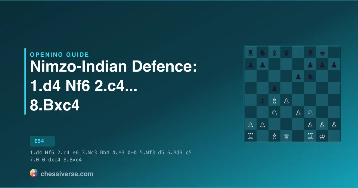 Nimzo-Indian Defence: 1.d4 Nf6 2.c4... 8.Bxc4: A Complete Guide