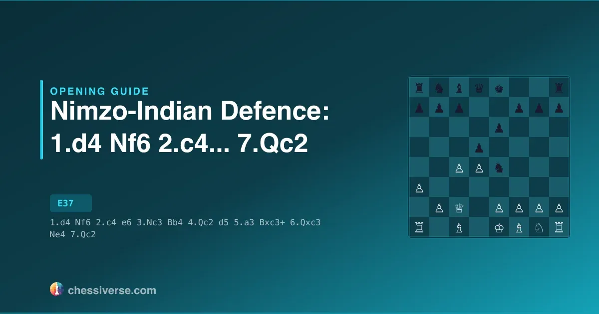 Nimzo-Indian Defence: 1.d4 Nf6 2.c4... 7.Qc2: A Complete Guide