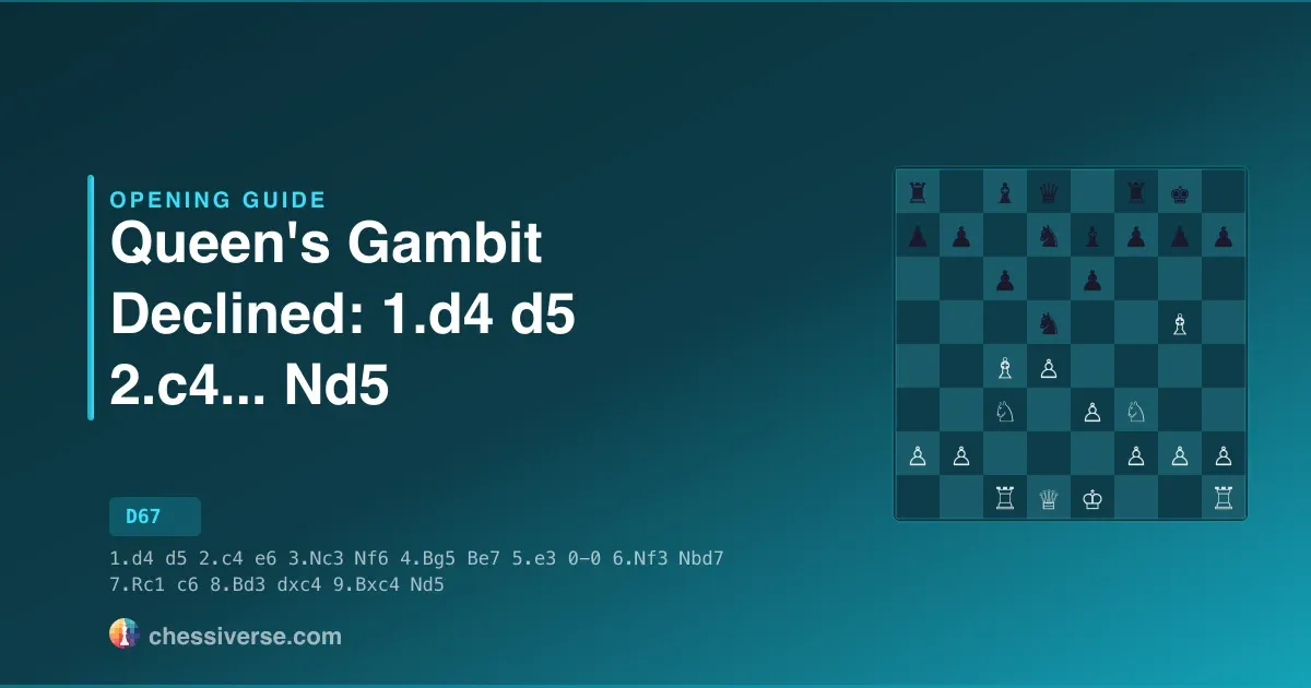 Queen's Gambit Declined: 1.d4 d5 2.c4... Nd5: A Complete Guide