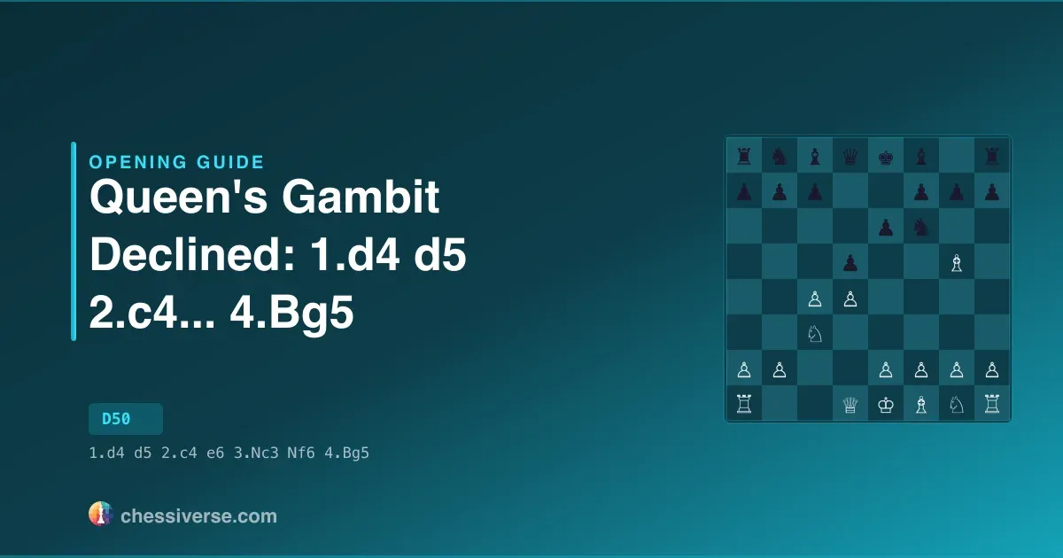 Queen's Gambit Declined: 1.d4 d5 2.c4... 4.Bg5: A Complete Guide