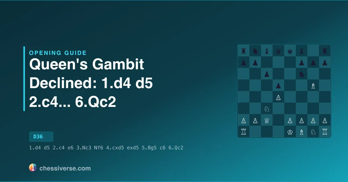 Queen's Gambit Declined: 1.d4 d5 2.c4... 6.Qc2: A Complete Guide