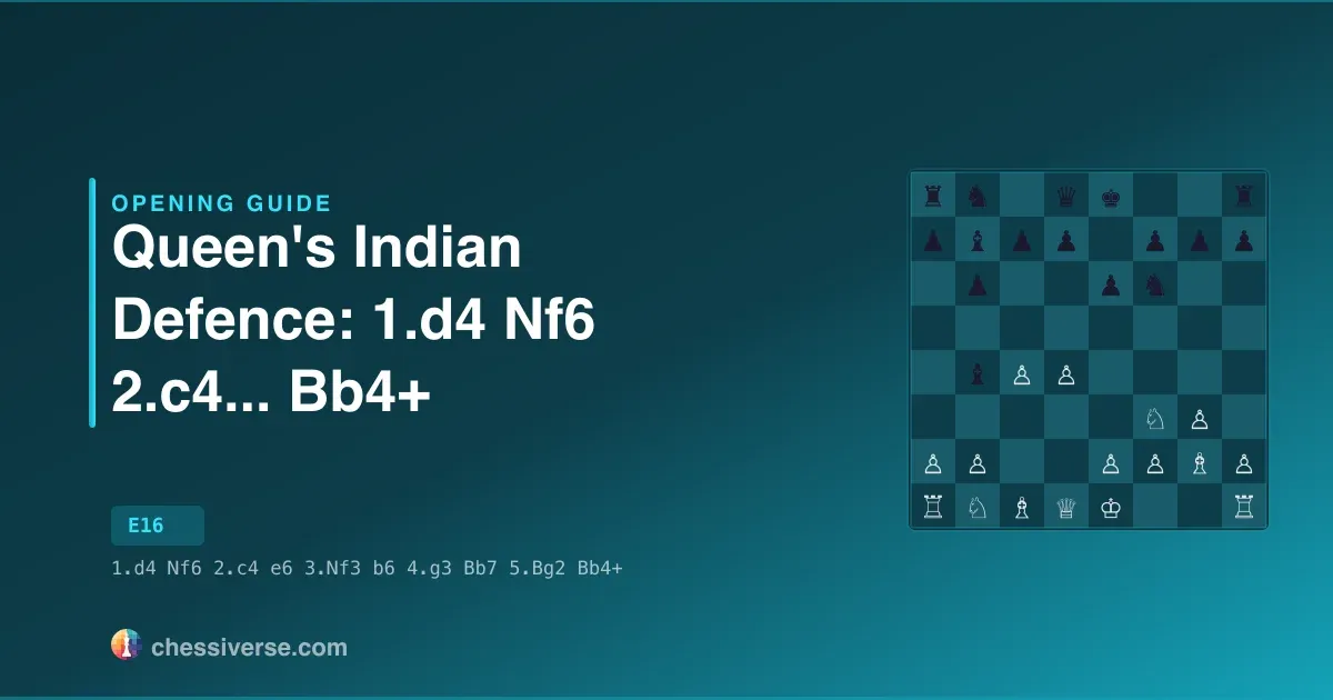 Queen's Indian Defence: 1.d4 Nf6 2.c4... Bb4+: A Complete Guide