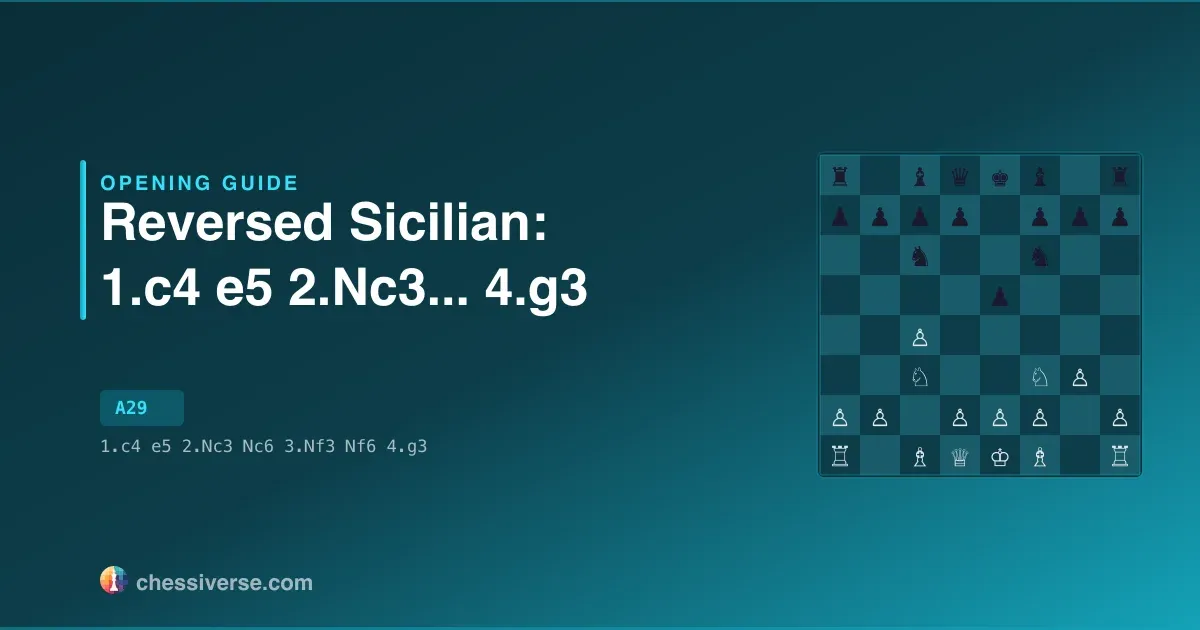 Reversed Sicilian: 1.c4 e5 2.Nc3... 4.g3: A Complete Guide