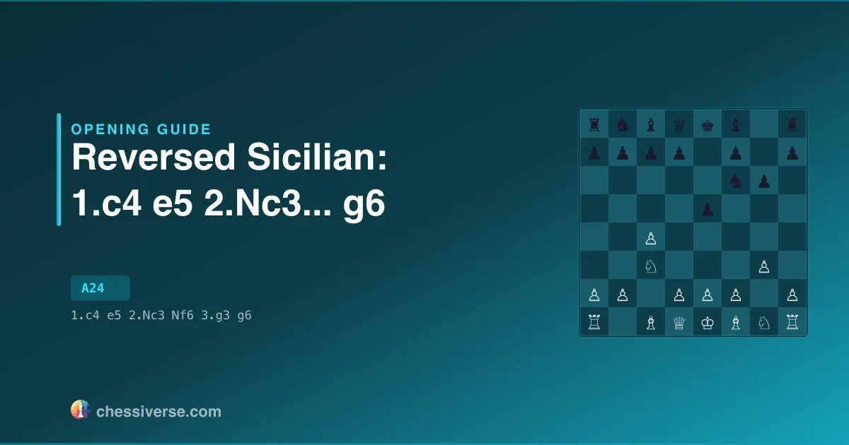 Reversed Sicilian: 1.c4 e5 2.Nc3... g6: A Complete Guide