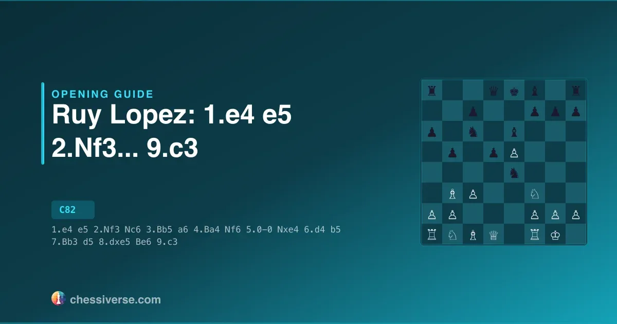 Ruy Lopez: 1.e4 e5 2.Nf3... 9.c3: A Complete Guide