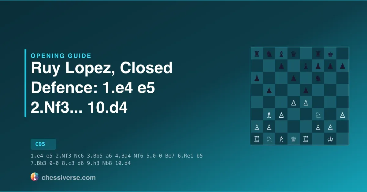 Ruy Lopez, Closed Defence: 1.e4 e5 2.Nf3... 10.d4: A Complete Guide
