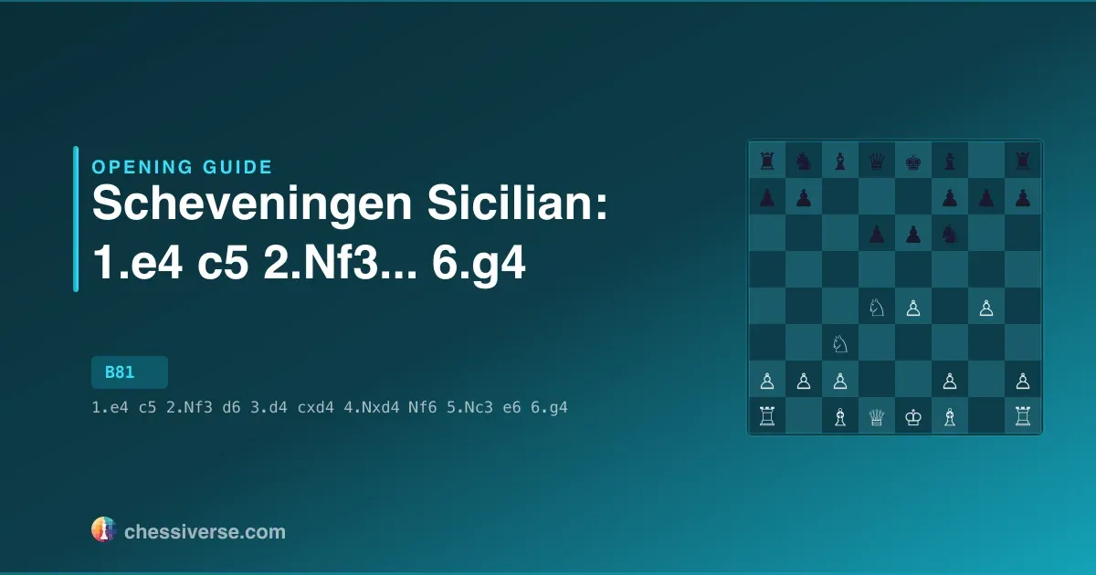 Scheveningen Sicilian: 1.e4 c5 2.Nf3... 6.g4: A Complete Guide