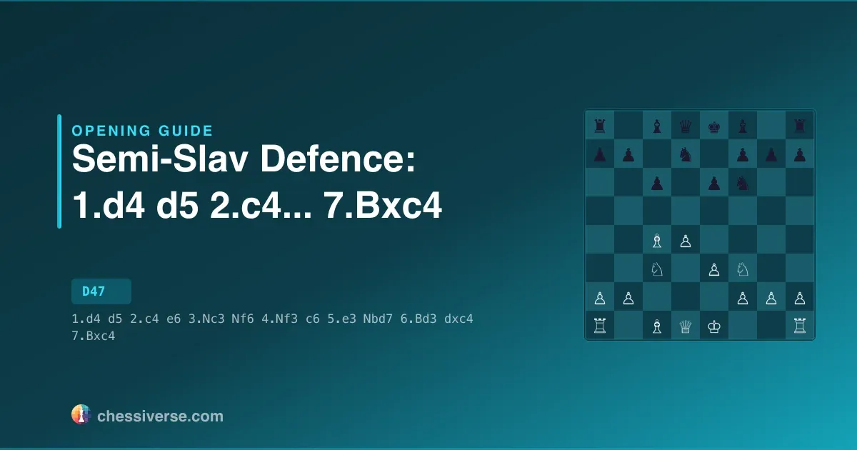 Semi-Slav Defence: 1.d4 d5 2.c4... 7.Bxc4: A Complete Guide
