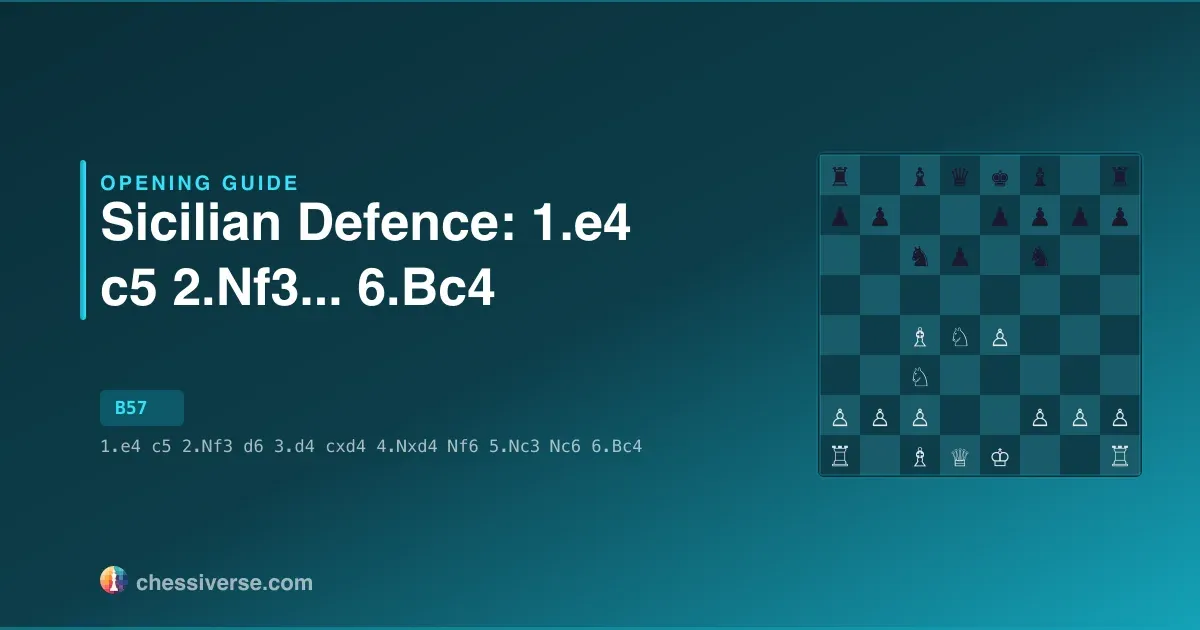 Sicilian Defence: 1.e4 c5 2.Nf3... 6.Bc4: A Complete Guide