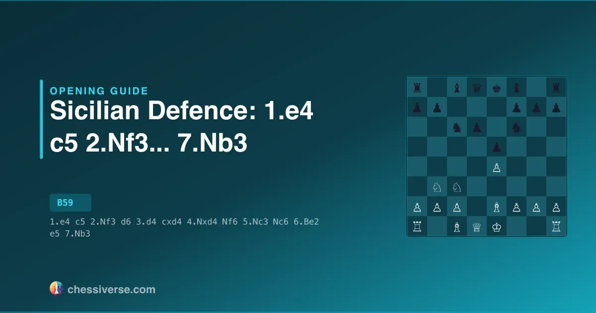 Sicilian Defence: 1.e4 c5 2.Nf3... 7.Nb3: A Complete Guide