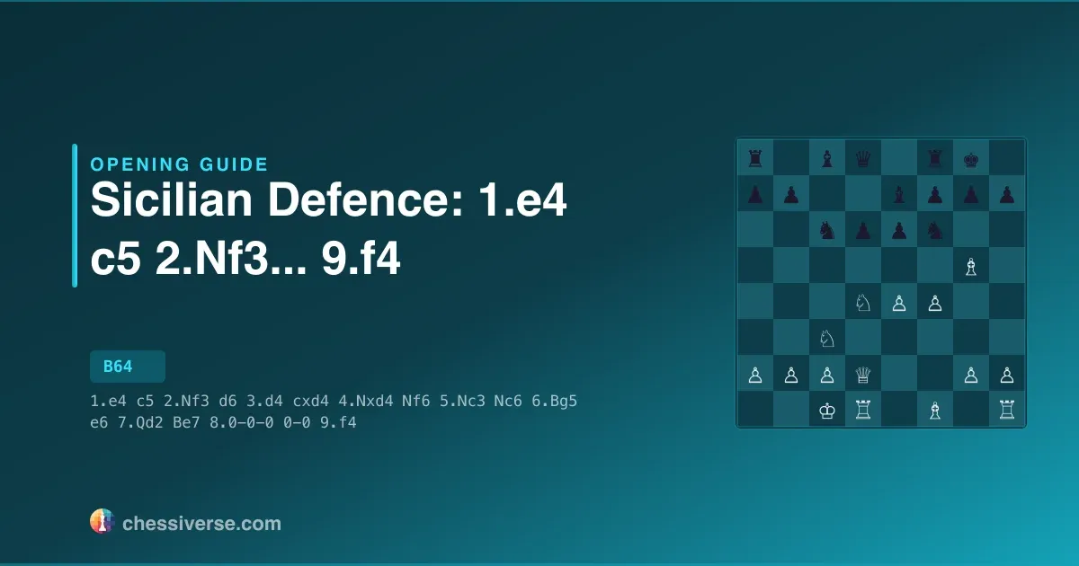 Sicilian Defence: 1.e4 c5 2.Nf3... 9.f4: A Complete Guide