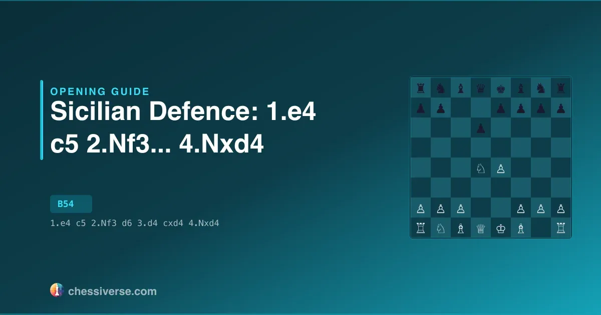 Sicilian Defence: 1.e4 c5 2.Nf3... 4.Nxd4: A Complete Guide
