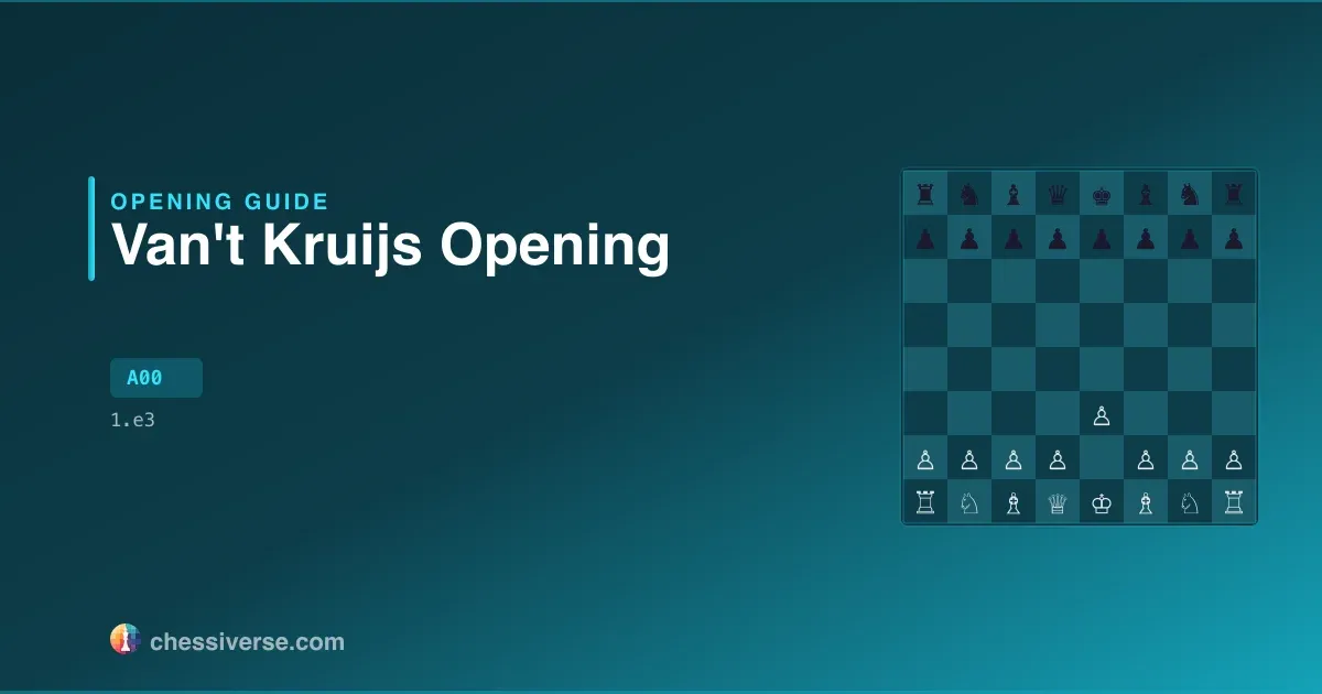 Van't Kruijs Opening: A Complete Guide