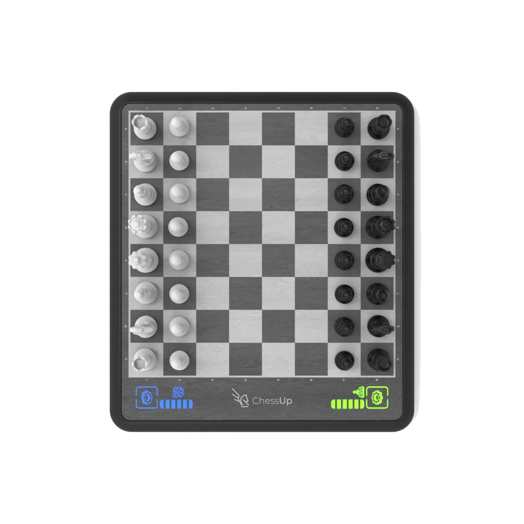 Top-down view of the ChessUp smart chess board