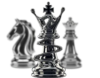 Silver Chess Pieces